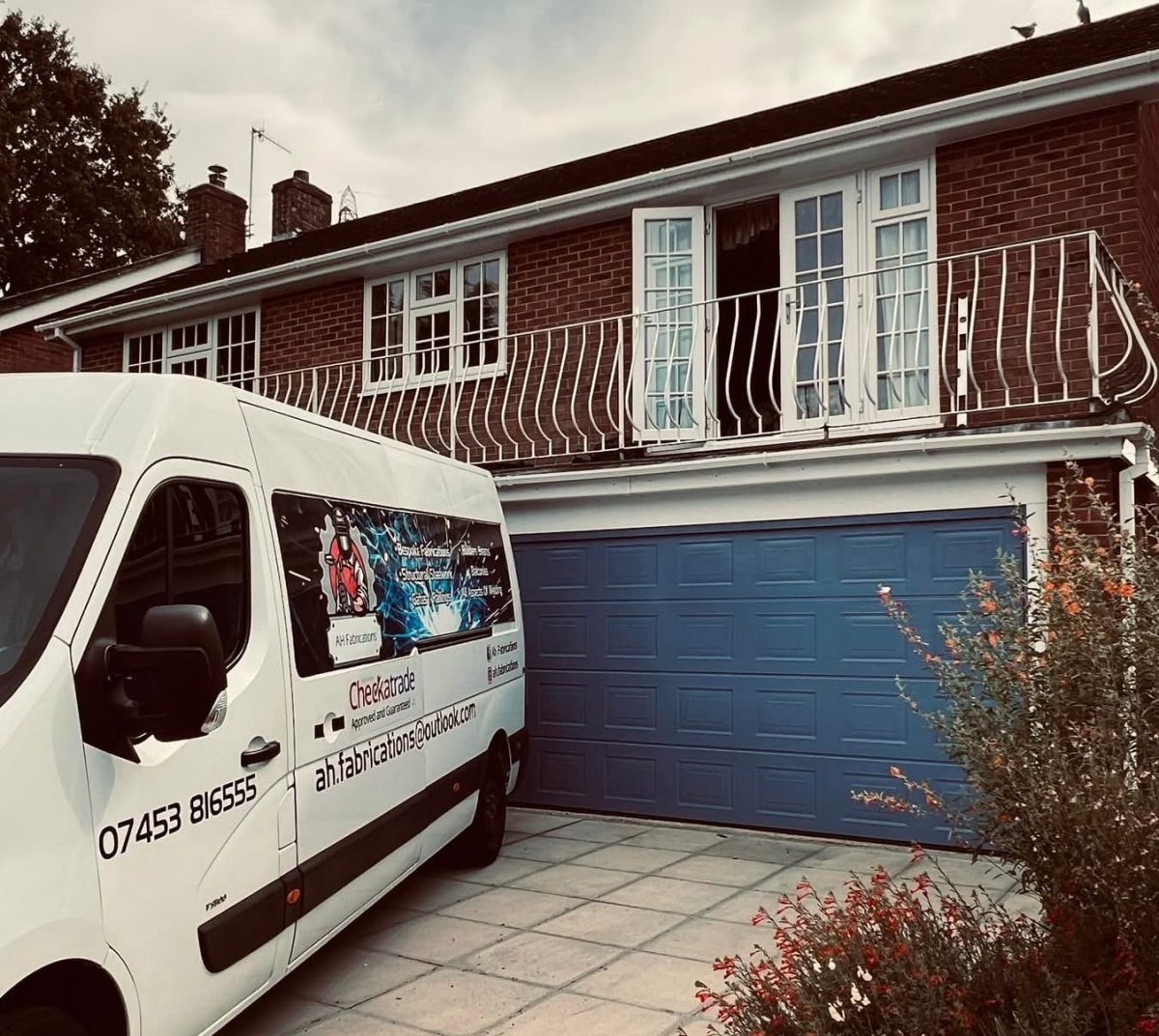 Bow front balcony measuring 7m long in Waterlooville