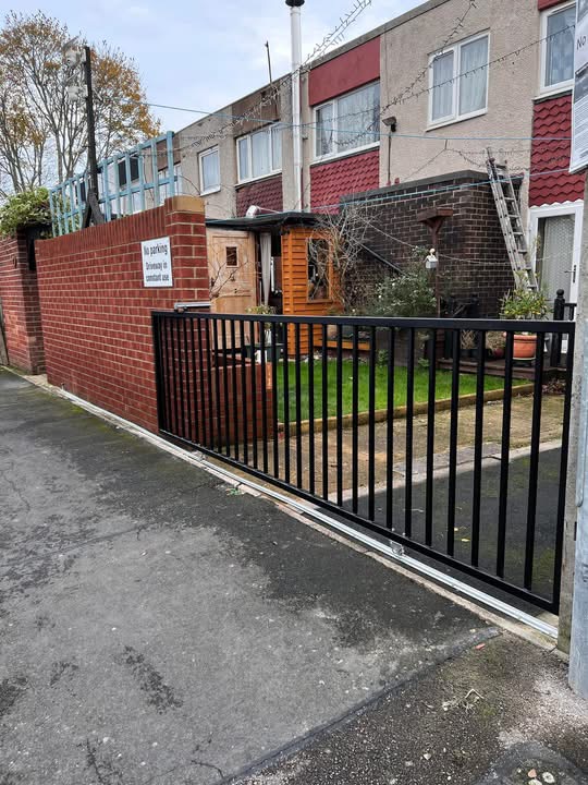 Automated sliding gate installation